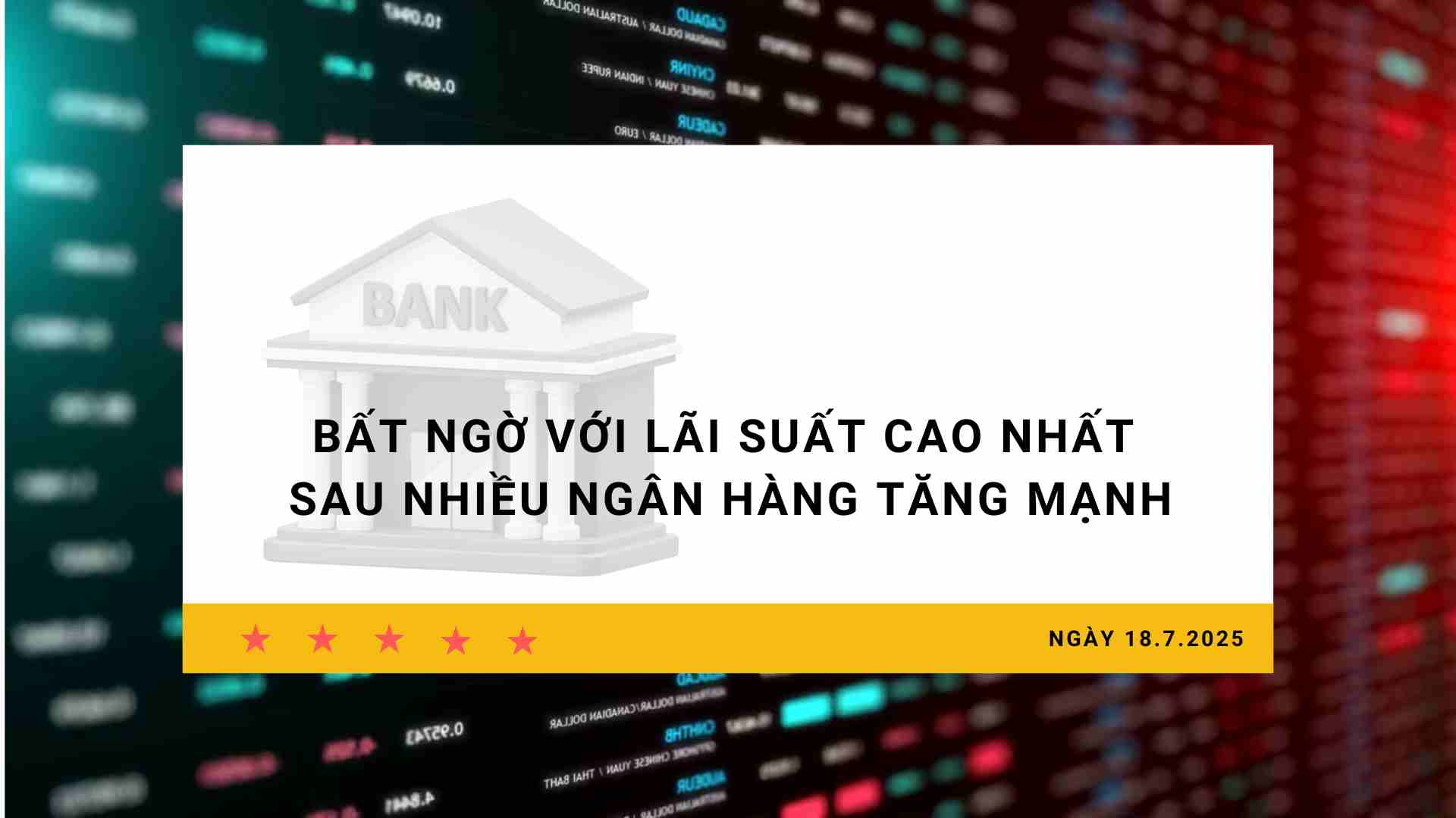 Interest rate 18.7: Surprised with the highest interest rate after many banks increased sharply