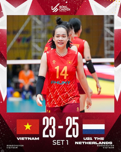 Tuyen bong chuyen nu Viet Nam thua set 1. Anh: VFV