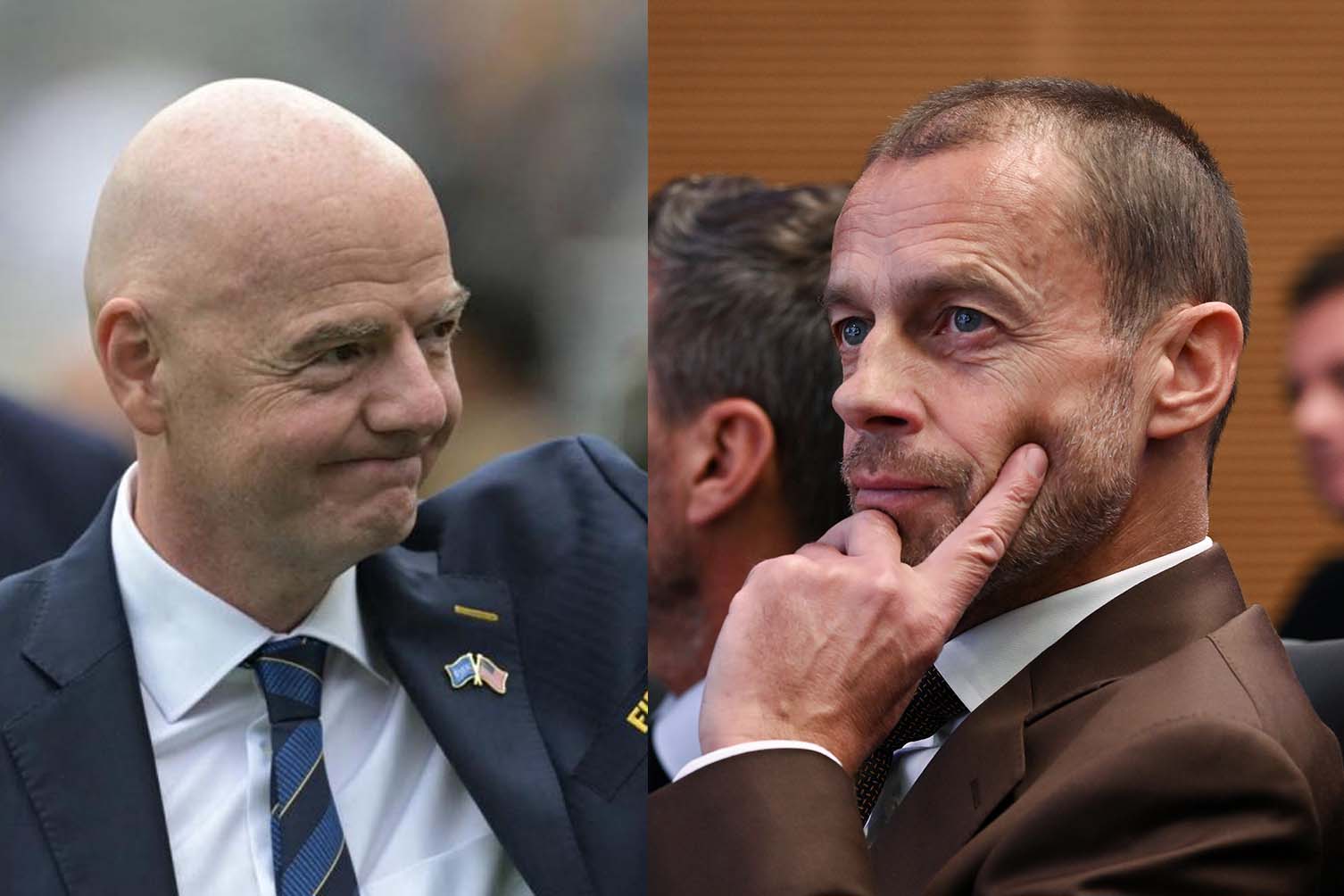 지아니 인판티노와 알렉산더 체페린 또 다시 갈등 발생. 사진: AFP