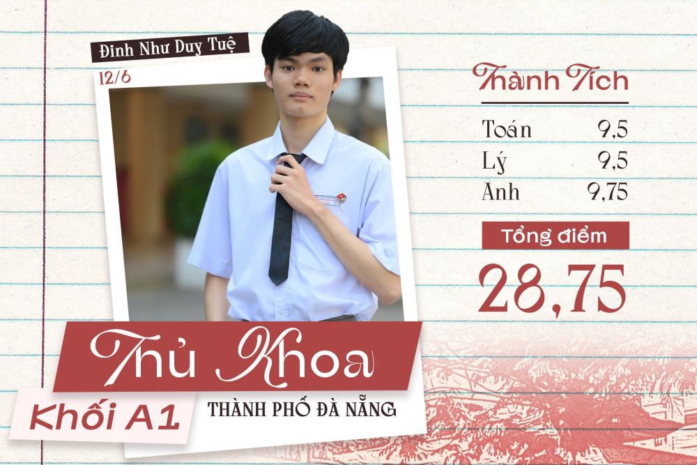 Principal of A01 Da Nang block shares how to get high scores in Math, Physics and English. Photo: Phan Chau Trinh High School