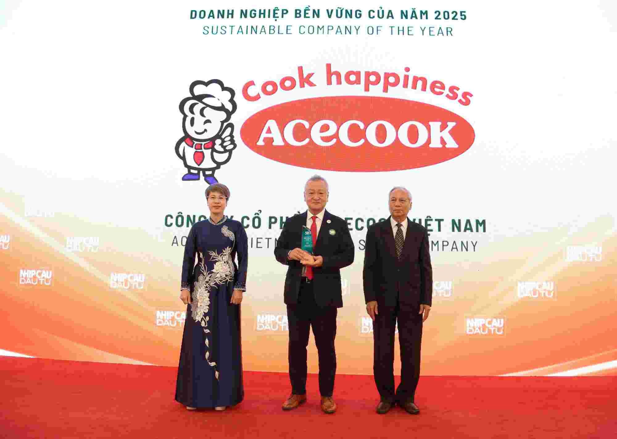 에이스쿡 베트남 '2025년 지속 가능한 기업'으로 선정. 사진: 에이스쿡