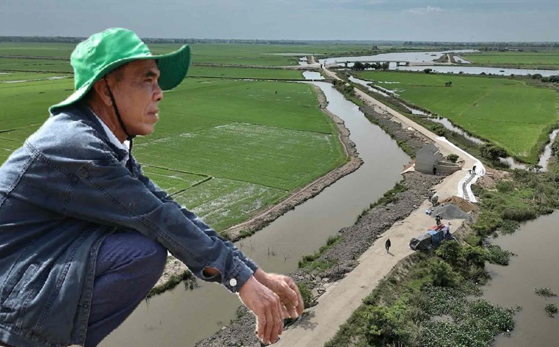 Farmers in low-lying areas of Quang Tri are restless as the dike is only temporary.