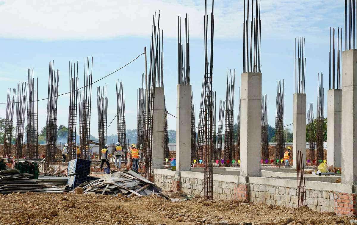 プロジェクト現場で作業する労働者。写真:Duy Tuan