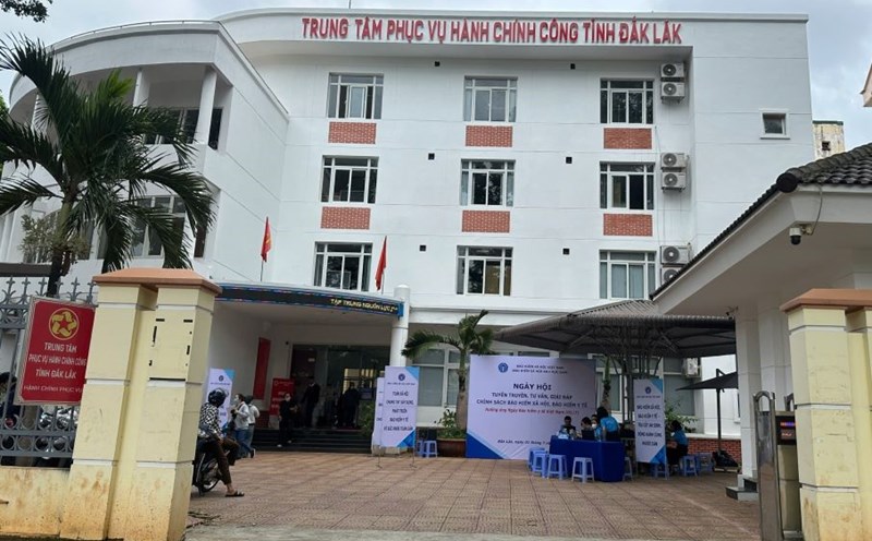 Facility 1 of the Dak Lak Provincial Public Administration Service Center is located at 9 Nguyen Tat Thanh Street, Buon Ma Thuot Ward. Photo: Huong Ly