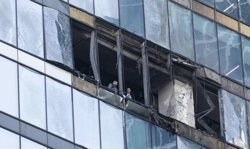 우크라이나 UAV의 러시아 모스크바 수도 공격. 사진: 신화통신