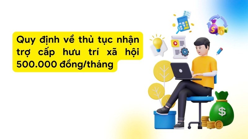 To receive social pension benefits, eligible beneficiaries must send a document directly or through a postal organization or online to the Chairman of the People's Committee of the commune, ward, or special zone where they reside. Graphics: Nam Duong