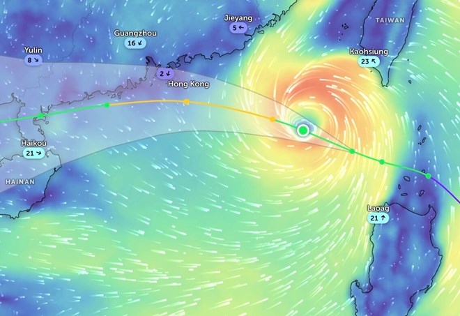 Bão Wipha mạnh lên ở Biển Đông, dự báo vùng đổ bộ và thời điểm đạt cực đại