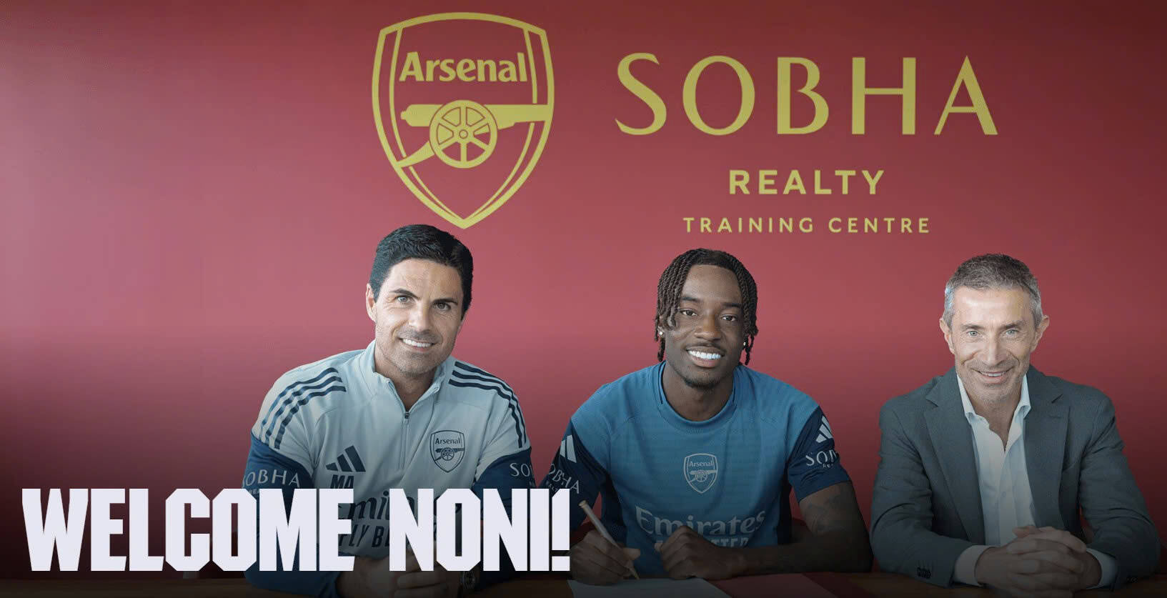 노니 마두에케 아스날 입단 발표. 사진: 아스날 클럽 홈페이지