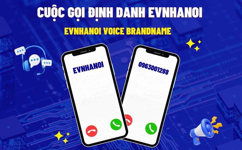 Identification call of Hanoi Electricity Corporation (EVNHANOI). Photo: Viet Anh.