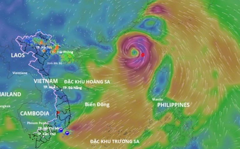 Hai Phong has a capital to protect and contain storm No. 3 Wipha. Photo: Vietnam Disaster Monitoring System