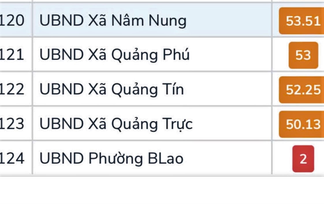 Tren Cong dich vu Cong quoc gia, don vi hanh chinh phuong B'Lao, tinh Lam Dong duoc the hien la (phuong BLao). Anh: Lam Hong