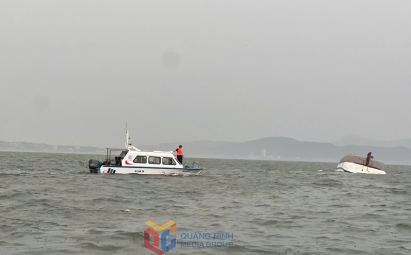 The area where the QN 7105 cruise ship sank was quite empty. Photo: Quang Ninh Provincial Media Center