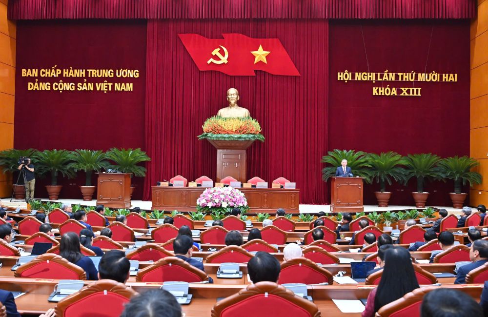 General Secretary To Lam delivered a concluding speech and closed the 12th Conference of the 13th Party Central Committee. Photo: Nhat Bac