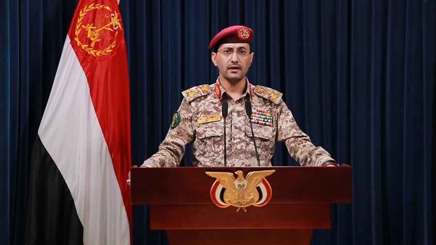 후티 반군의 군사 대변인 야히야 사크리 씨. 사진: 신화통신