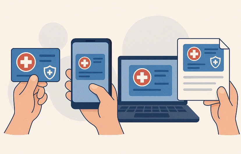 医療保険証の発行形態の多様性。グラフィック:Huong Giang