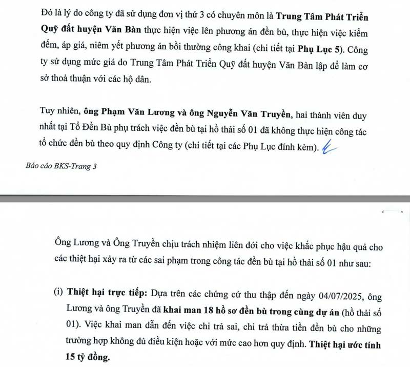Phan ket luan the hien trach nhiem cua cac ong Luong, Truyen trong viec lam trai gay thiet hai 15 ti dong. Anh: Long Nguyen.