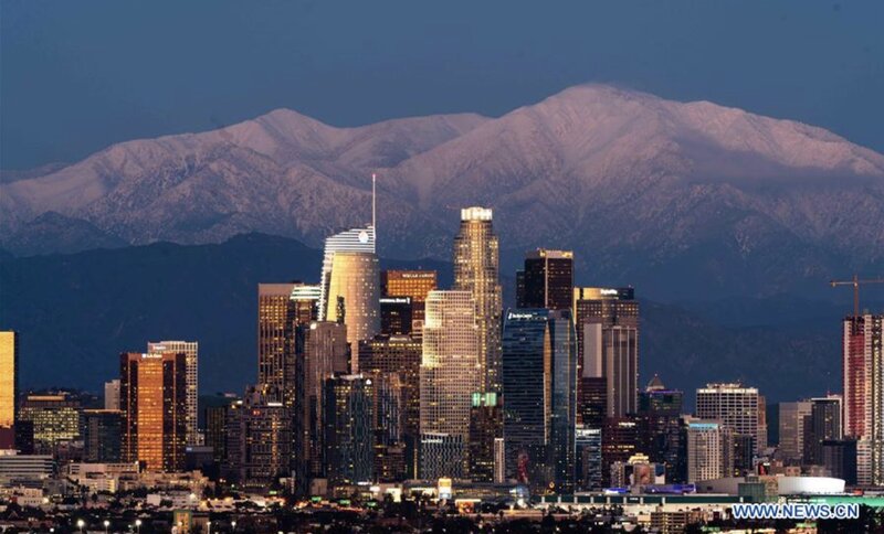 미국 로스앤젤레스 시티. 사진: 신화통신