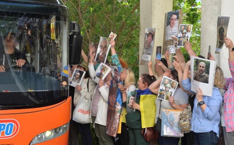 A return of Ukrainian prisoners from Russia. Photo: Xinhua