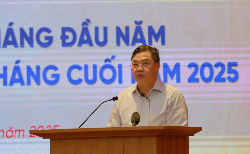 Ong Pham Gia Tuc phat bieu tai Hoi nghi. Anh: Tran Vuong