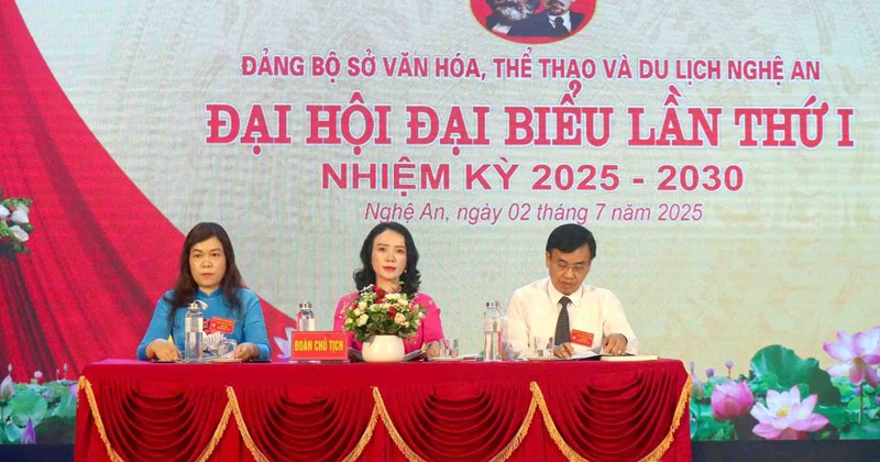 Đại hội Đảng bộ Sở Văn hóa, Thể thao và Du lịch Nghệ An: Khởi động hành trình mới, kiến tạo tương lai du lịch bền vững