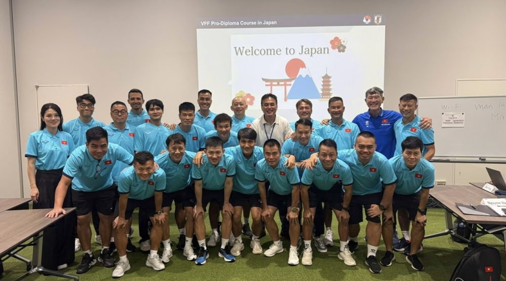 Opening of the Pro/AFC/VFF professional football coaching training course phase 2 in Japan. Photo: VFF