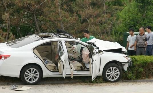 A traffic accident in China. Photo: Xinhua