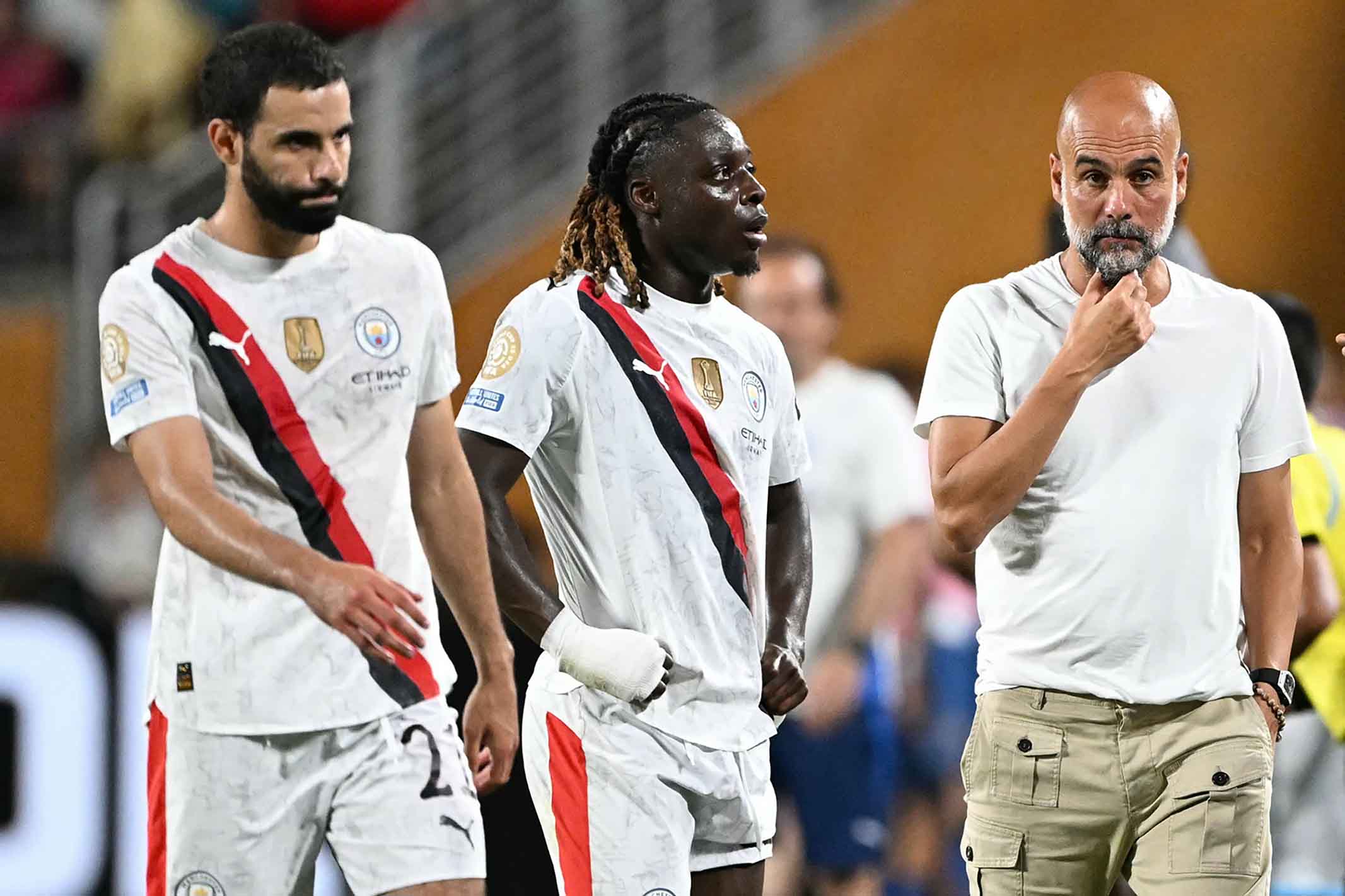 Man City vua dung buoc tai vong 1/8 FIFA Club World Cup sau tran thua Al Hilal. Anh: AFP