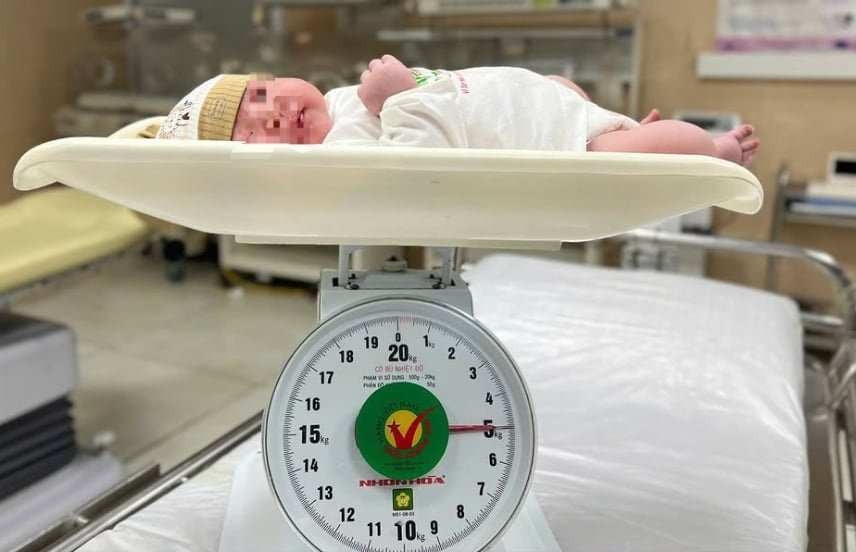 The baby girl was born weighing 5kg. Photo: BVCC