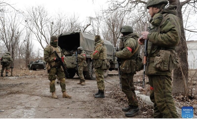 우크라이나 도네츠크 지역의 러시아 군인. 사진: 신화통신