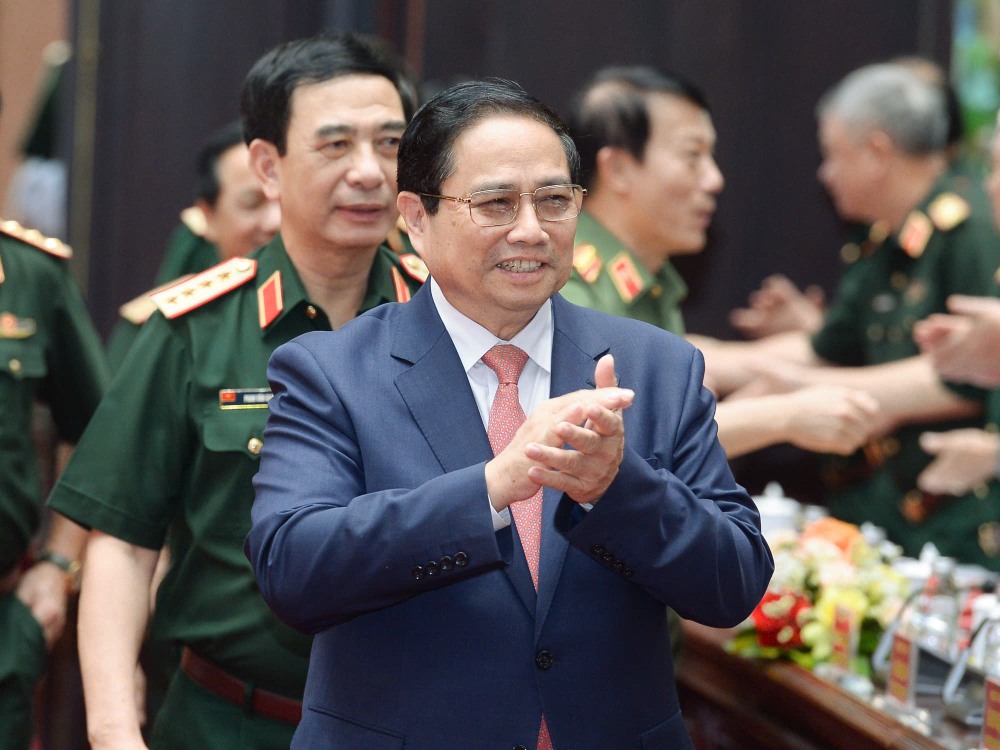 Politburo member and Prime Minister Pham Minh Chinh attended the Military-Political Conference for the first 6 months of 2025. Photo: Vien Minh