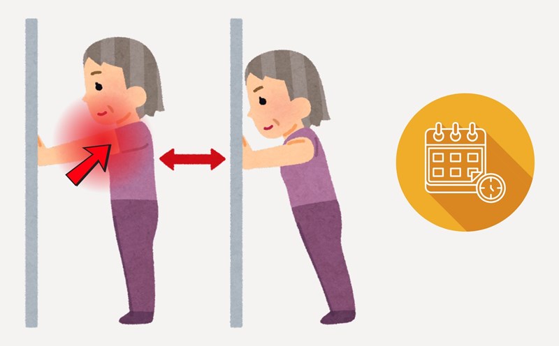 Wall push-ups are an exercise that helps tone the arms of middle-aged people. Graphics: Thanh Thanh