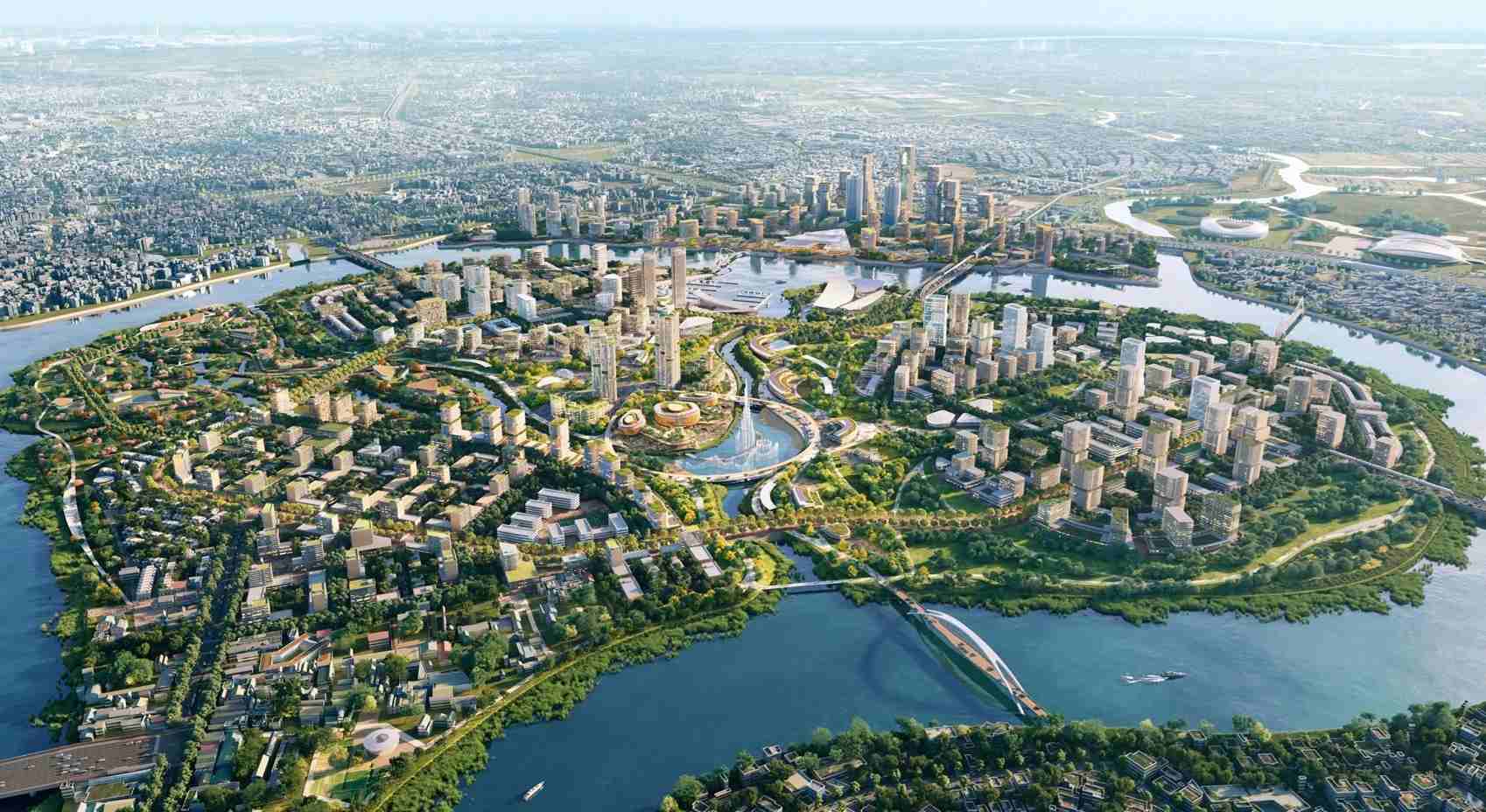 Perspective of planning - architecture of Binh Quoi - Thanh Da peninsula won first prize. Photo: Ho Chi Minh City Department of Construction