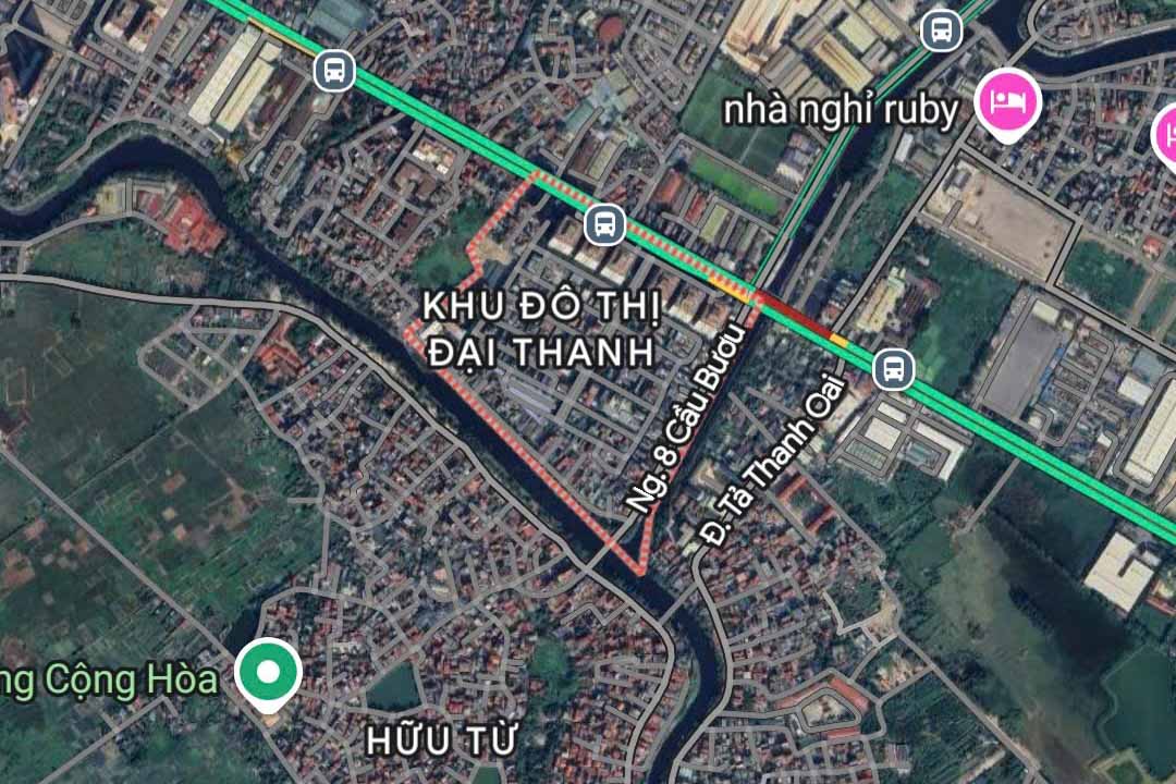 Area urbana de Dai Thanh (Hanoi). Foto: Google Maps