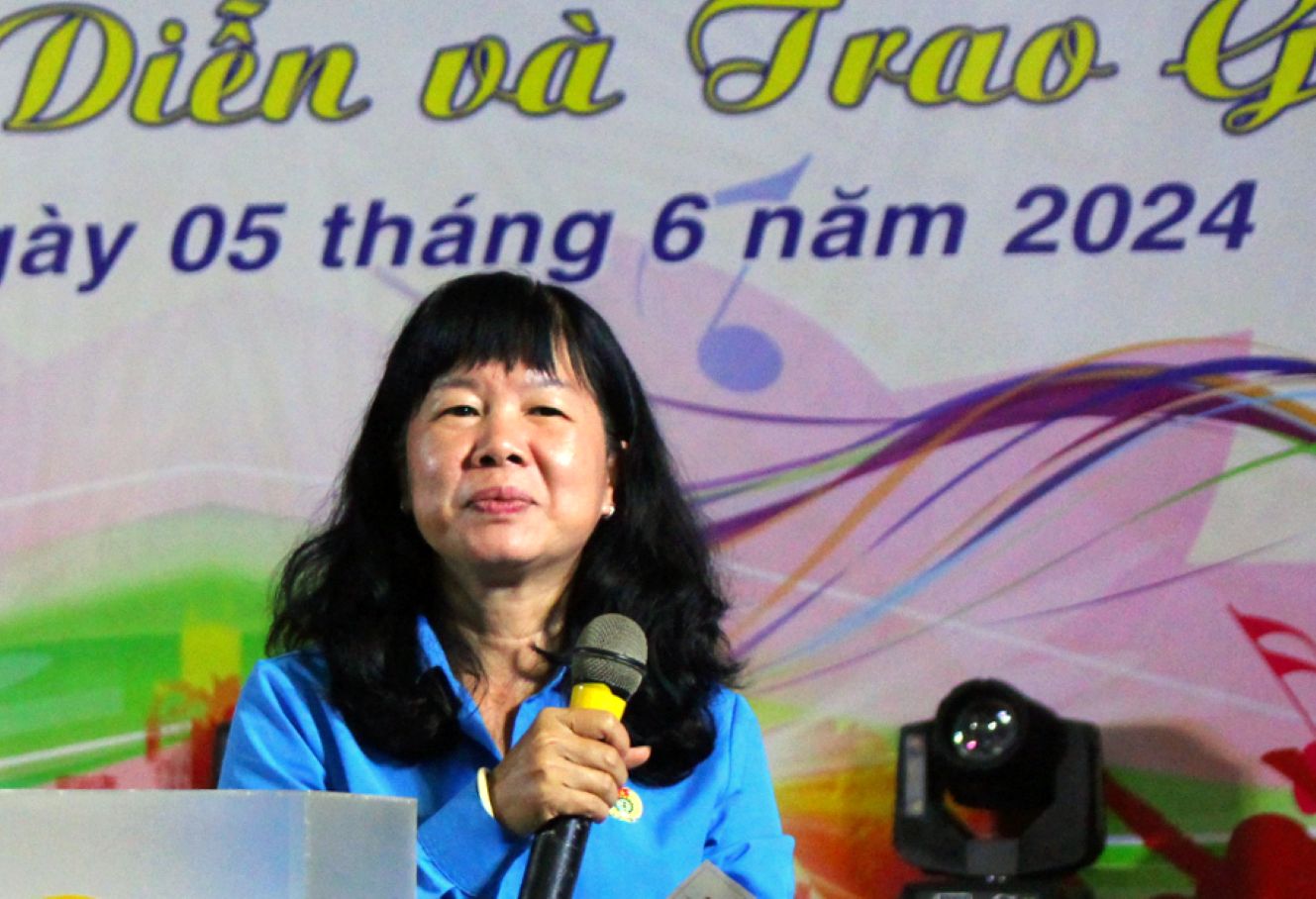 Ba Huynh Thi Tuyet Vui duoc chi dinh giu chuc Pho Chu tich Uy ban Mat  tran To quoc tinh, dong thoi la Chu tich Lien doan lao dong tinh Dong Thap sau sap nhap. Anh: Thanh Mai