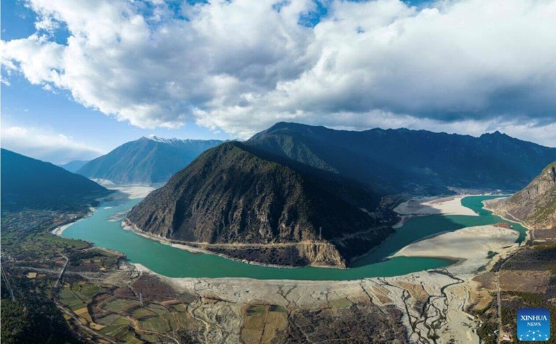 Scene of the Mainling area of the Yarlung Zangbo River in the Tibet Autonomous Region, southwest China. Photo: Xinhua