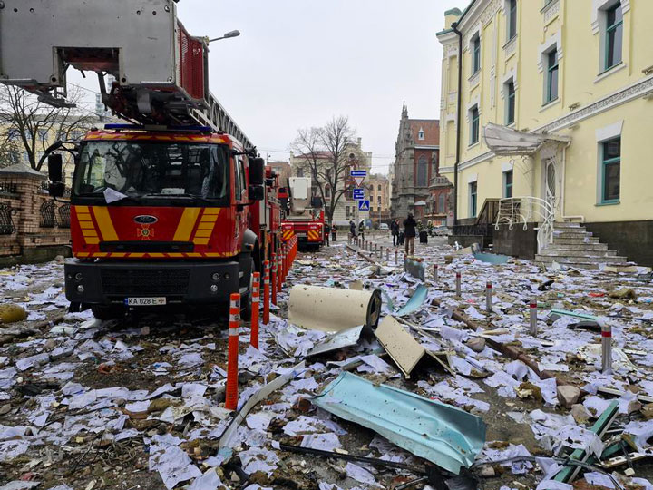 The scene after a Russian ballistic missile airstrike targeting the capital Kiev (Ukraine) in 2024. Photo: Xinhua
