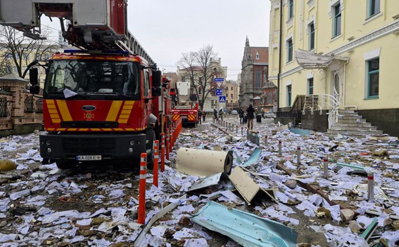 The scene after a Russian ballistic missile airstrike targeting the capital Kiev (Ukraine) in 2024. Photo: Xinhua