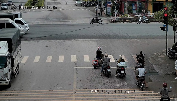 Las motocicletas fueron castigadas en Bac Ninh. Foto: Policia de Bac Ninh