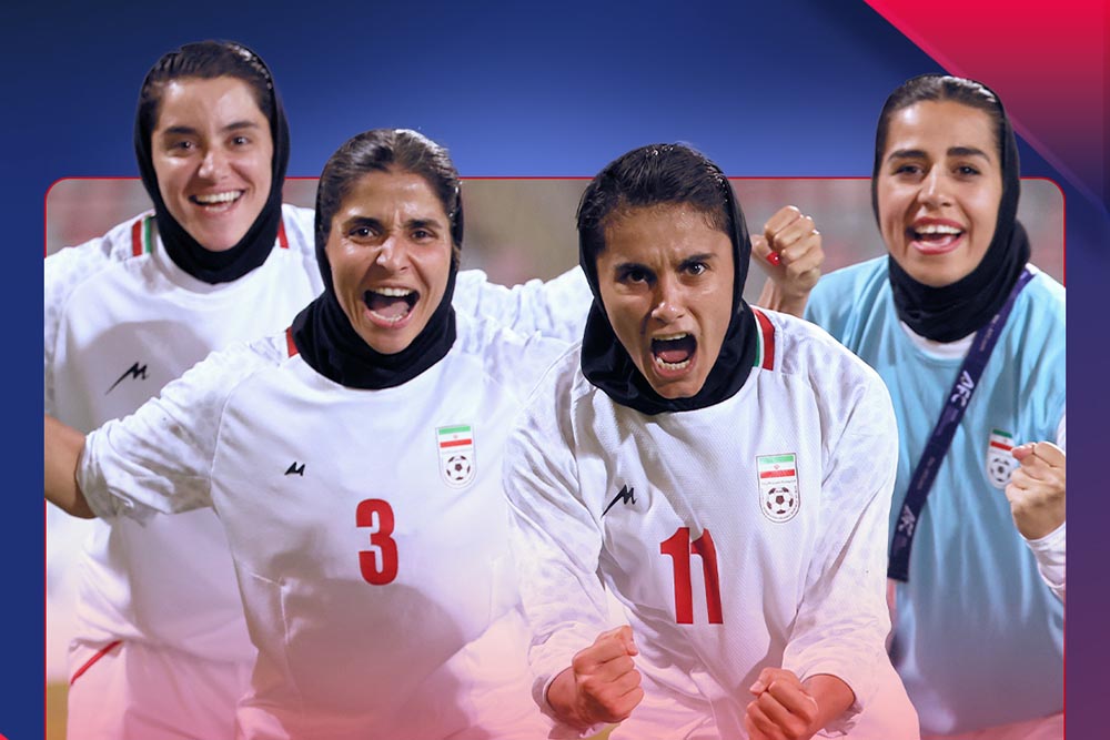 Iran qualified for the 2026 Women's Asian Cup finals after beating Jordan 2-1. Photo: AFC
