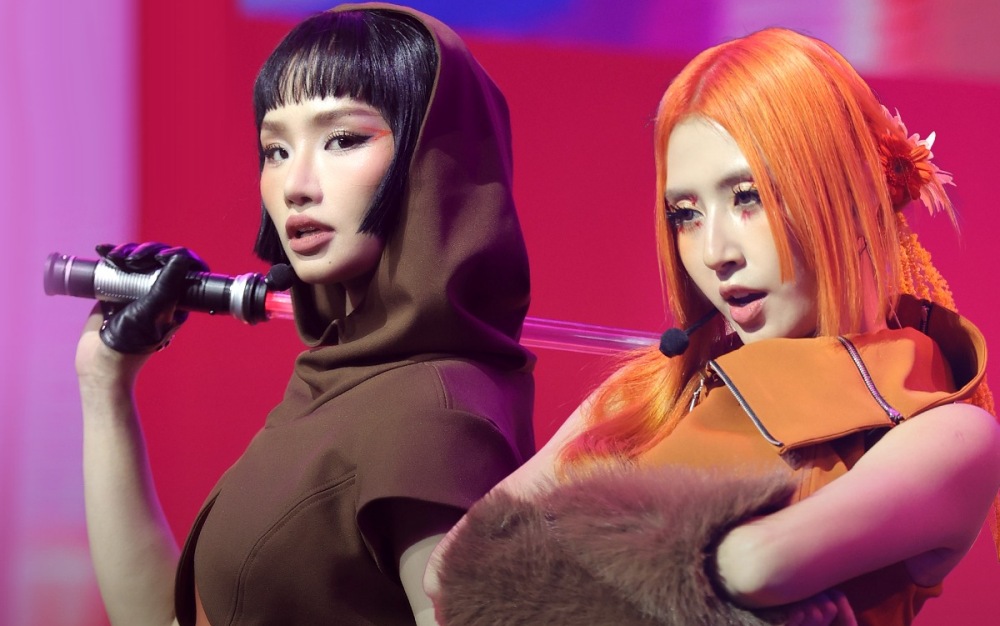 Miu Le and Quynh Anh Shyn. Photo: Producer Em xinh say hi