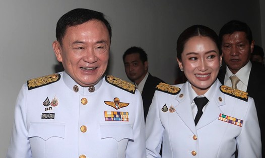 Ông Thaksin Shinawatra và con gái Paetongtarn Shinawatra. Ảnh: Xinhua