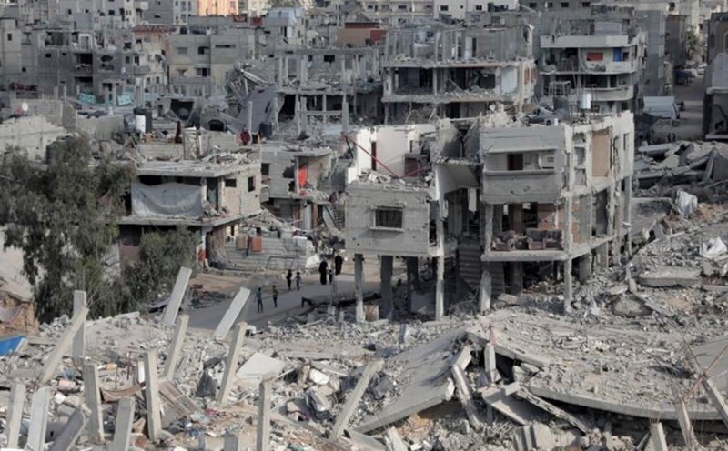 The city in Gaza was devastated after Israeli attacks. Photo: Xinhua