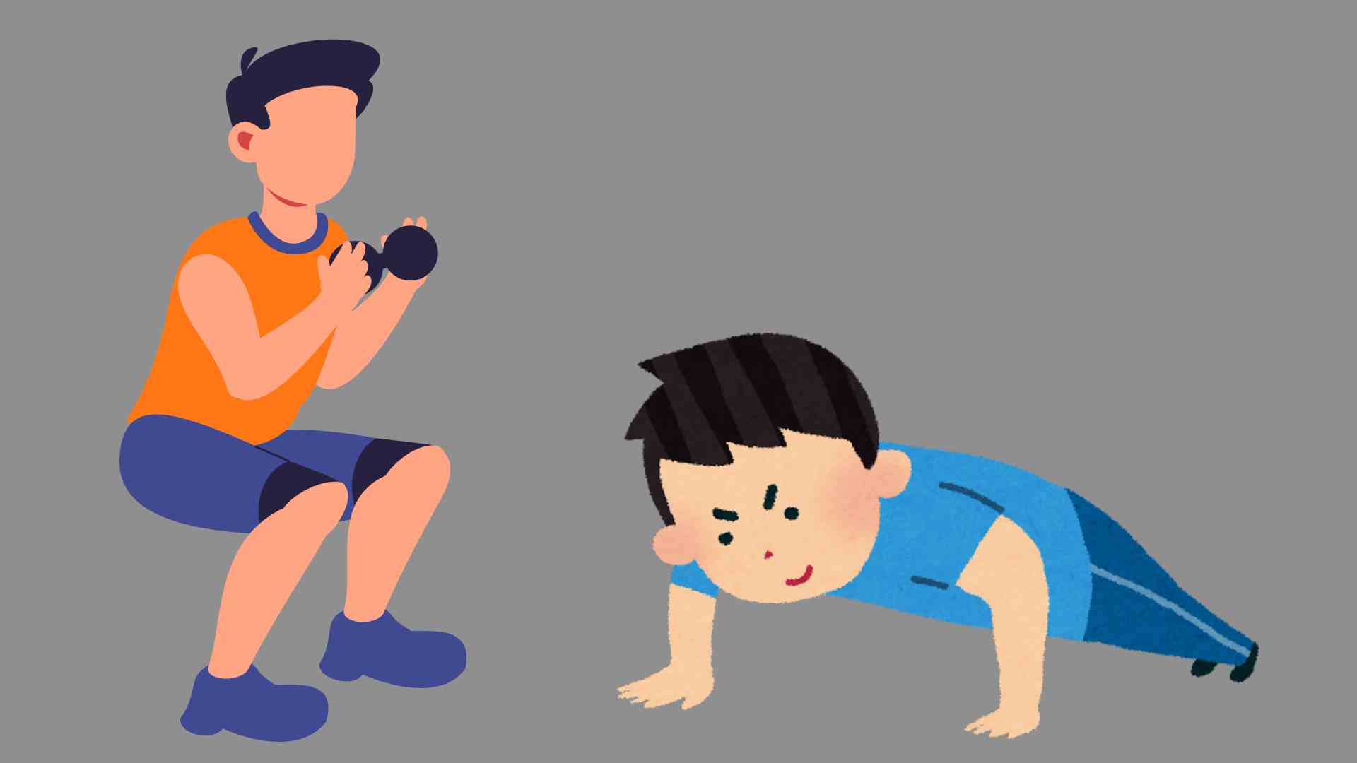 Some exercises that are good for muscles. Graphics: Ha May