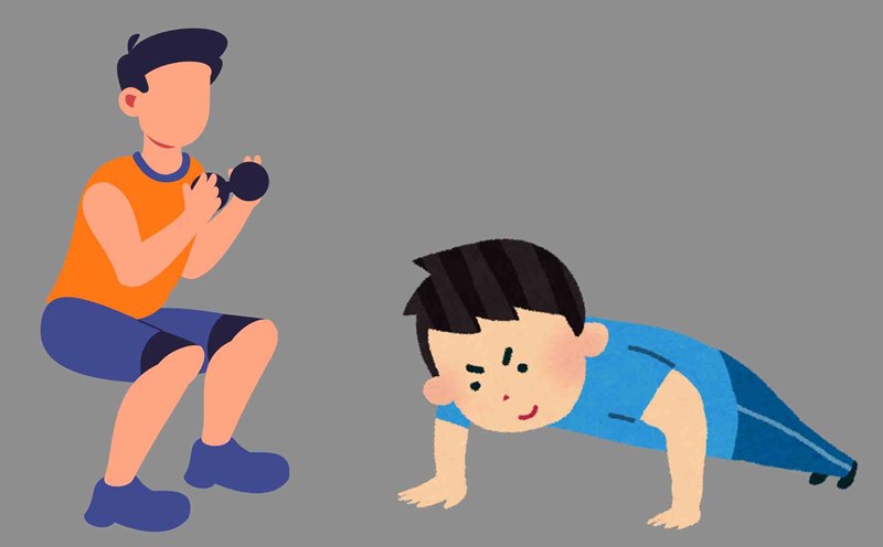 Some exercises that are good for muscles. Graphics: Ha May