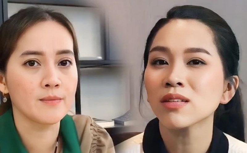 Hong Loan and Hong Phuong - the nephew of artist Vu Linh. Photo: Dong Hoang.