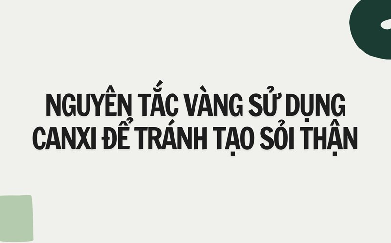 Tips for the golden principle when using calcium to avoid kidney stones