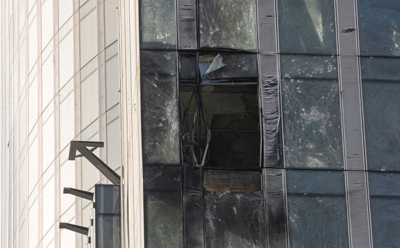 The remains of a Ukrainian UAV attack on the Russian capital Moscow in 2023. Photo: Xinhua