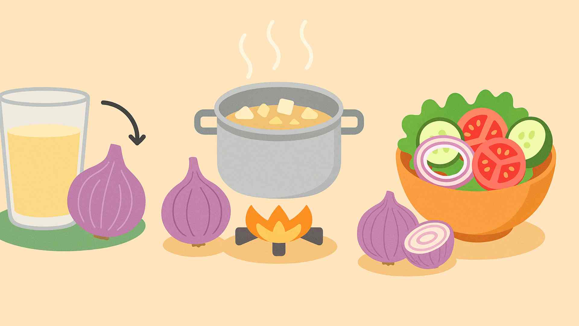 Onions help prevent uric acid spikes. Graphic photo: Thai Anh