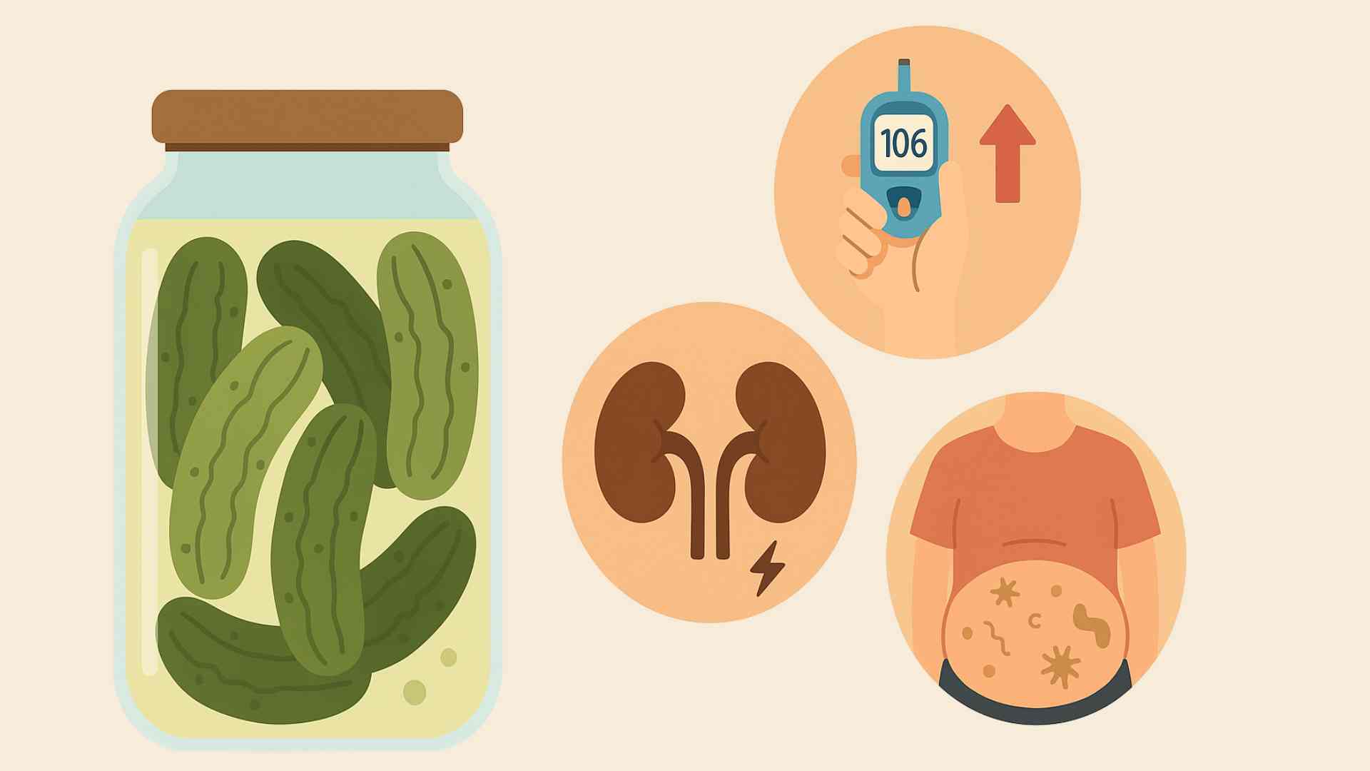 3 harmful effects of pickled cucumbers on people with a high glycemic index. Graphic photo: Hoang Loc