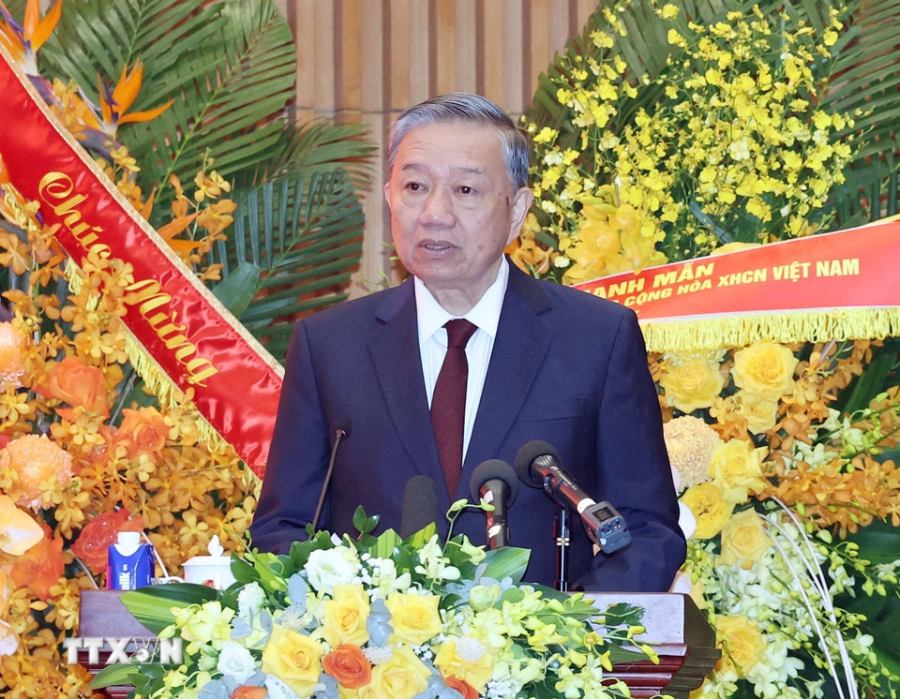 또 람 총비서 인민검찰 부문 전통 기념일 65주년 기념식에서 연설. 사진: TTXVN